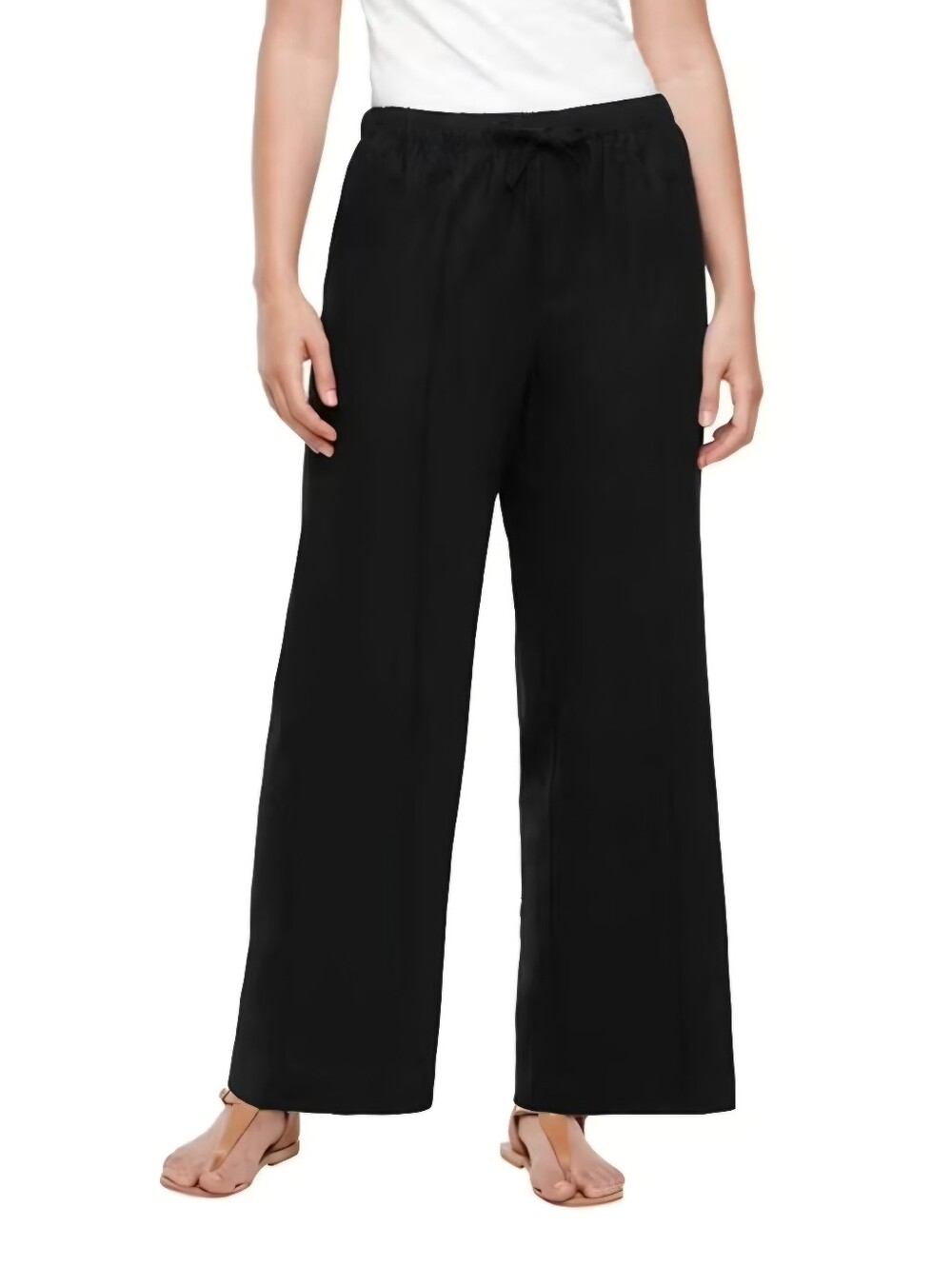Gap Women's Linen Blend Pull-On Pant Size S Black